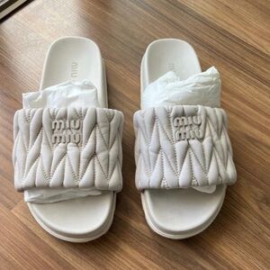 Miu Miu White Sandals